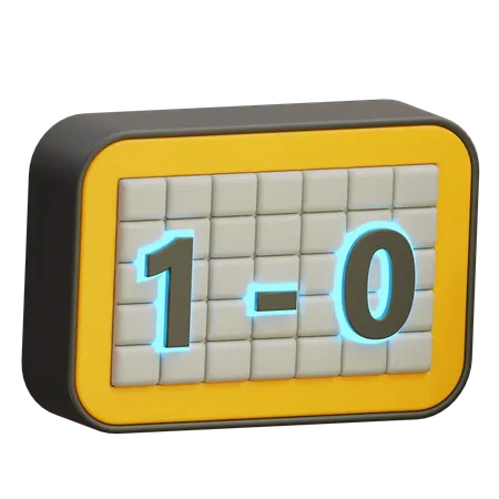 3 D Illustration Of Baseball Scoreboard 3D Icon