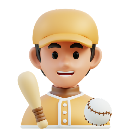 Baseballspieler  3D Icon