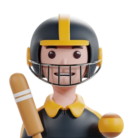 Baseballspieler  3D Icon