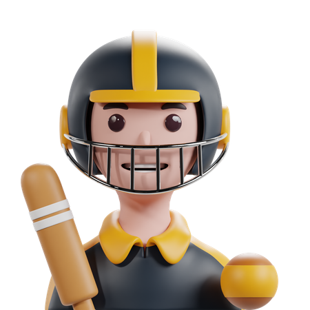 Baseballspieler 3D Icon