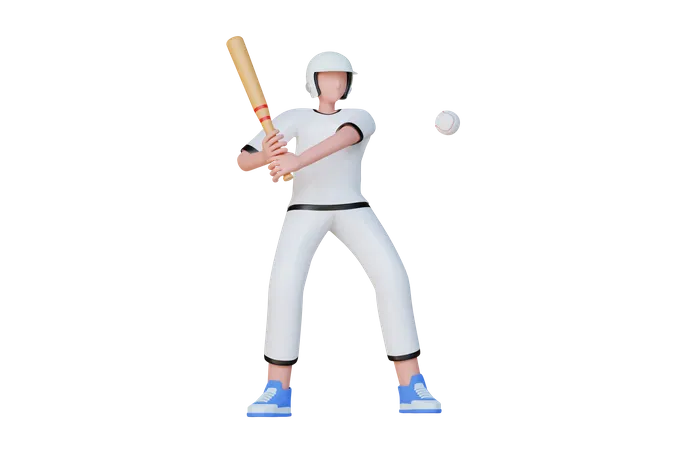 Baseballspieler  3D Illustration