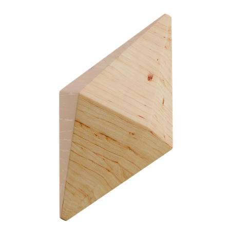 Grundlegende Diamant aus Holz abstrakte Form  3D Icon