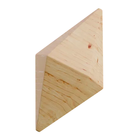 Grundlegende Diamant aus Holz abstrakte Form  3D Icon