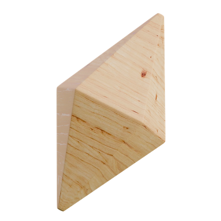 Basic Diamond Wooden Abstract Shape  3D Icon