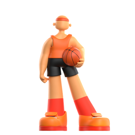 Pose debout de basket-ball  3D Icon