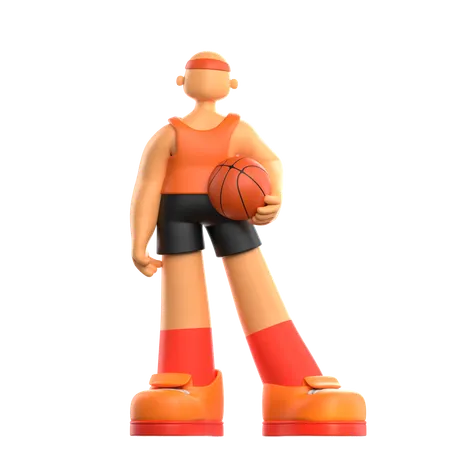 Pose debout de basket-ball  3D Icon