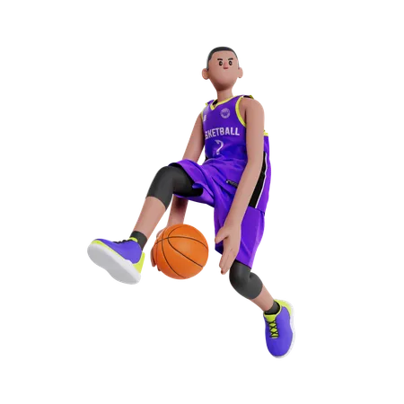 Dunk de basket-ball  3D Illustration