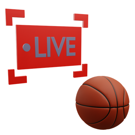 Match de basket en direct  3D Icon