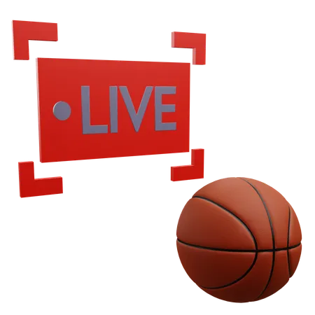 Match de basket en direct  3D Icon