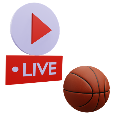 Match de basket en direct  3D Icon