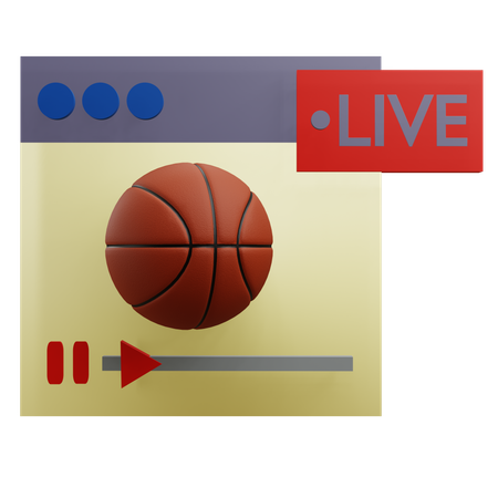 Match de basket en direct  3D Icon