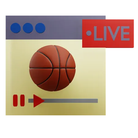 Match de basket en direct  3D Icon