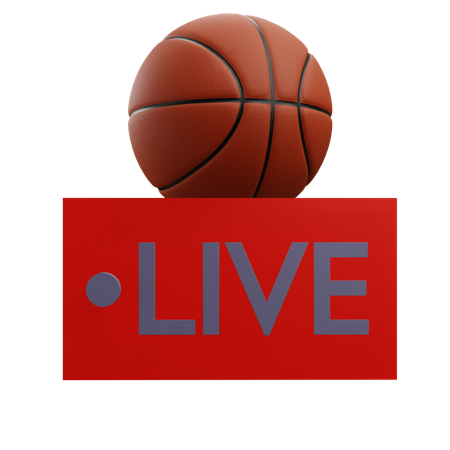 Match de basket en direct  3D Icon