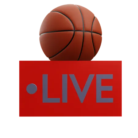 Match de basket en direct  3D Icon