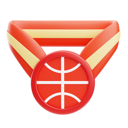 Médaille de basket  3D Icon