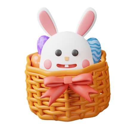 Basket Bunny  3D Icon