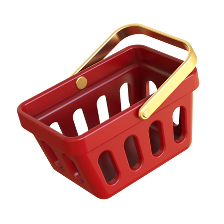 Basket Cart 3D Illustration