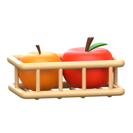 Basket Fruits  3D Icon