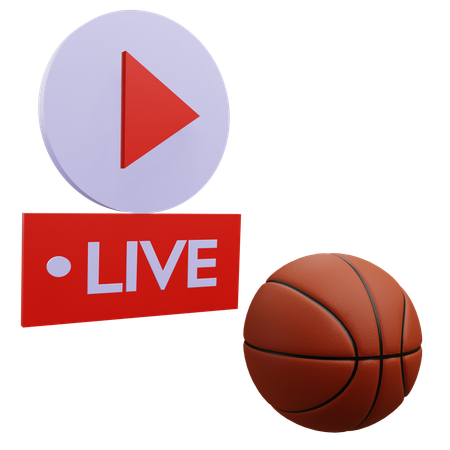 Partita di basket in diretta  3D Icon