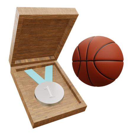 Medaglia di basket  3D Icon