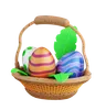 Basket Of Easter Eggs