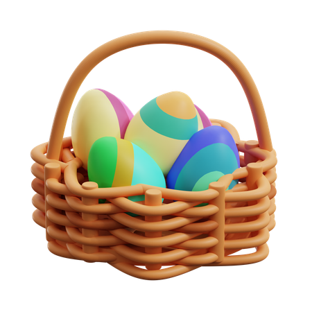 Basket of Eggs  3D Icon