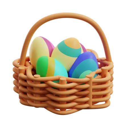 Basket of Eggs  3D Icon