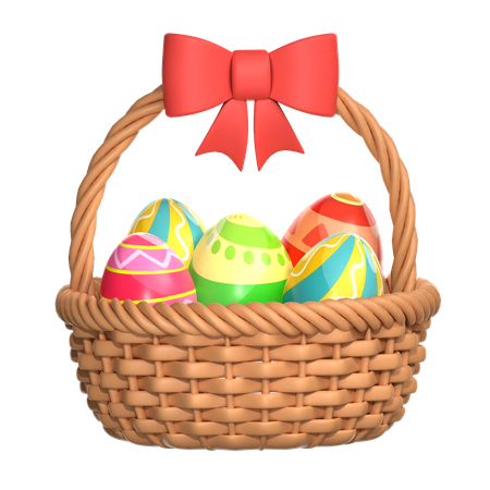 Basket of Eggs  3D Icon