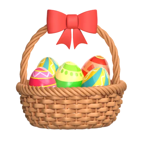 Basket of Eggs  3D Icon
