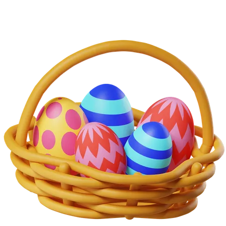 Basket Of Eggs  3D Icon