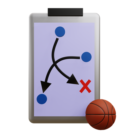 Strategia del basket  3D Icon