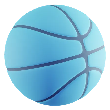 3 D Illustration Of Blue Basketball 3D Icon