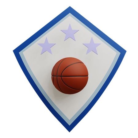 バスケットボールバッジ  3D Icon