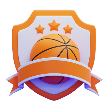Basketball Badge  3D Icon