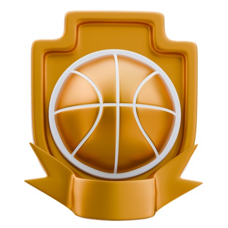 Basketball Badge  3D Icon