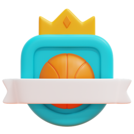 Basketball Badge  3D Icon