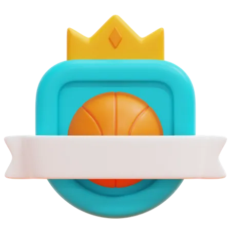 Basketball Badge  3D Icon