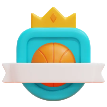 Basketball Badge 3D Icon