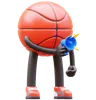 Basketball Character Holding Megaphone For Marketing