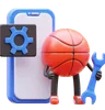 Basketball Character With Mobile Setting