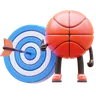 Basketball Character With Target