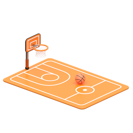 Basketball Court  3D Icon