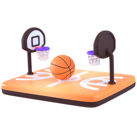 Basketball Court  3D Icon