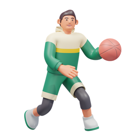 Basketball-Dribbling  3D Illustration