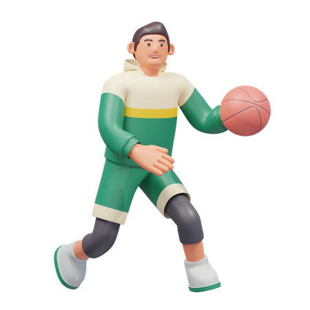 Basketball Dribble  3D Illustration