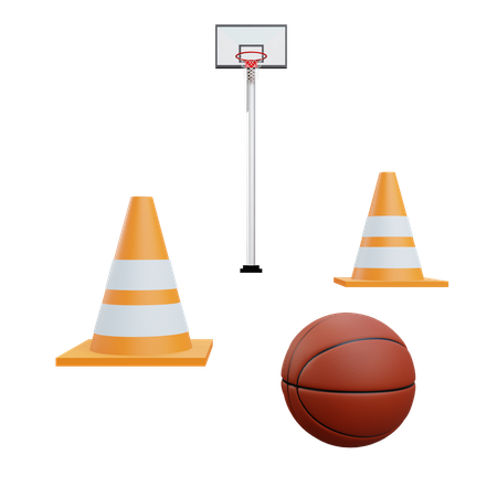 Basketball drill  3D Icon