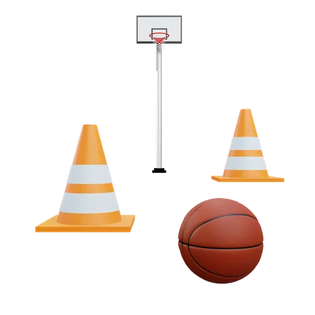 バスケットボールのドリル  3D Icon