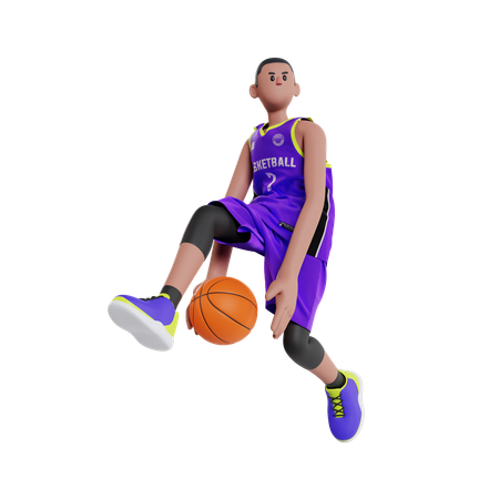 Basketball Dunk  3D Illustration