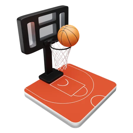 Basketball field  3D Icon