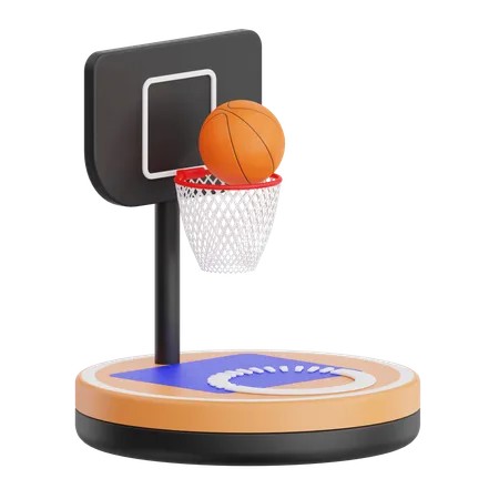 Basketball Field  3D Icon